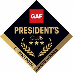 GAF President's Club 3 Stars Commercial Award Winner
